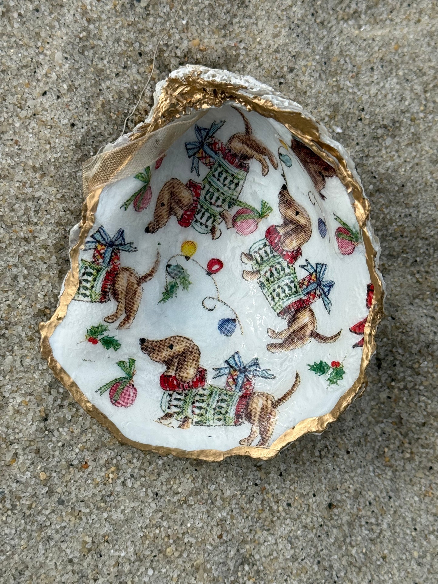 Deck the Dachshund Ornament