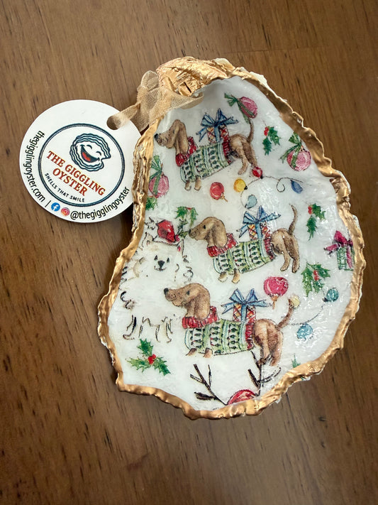 Deck the Dachshund Ornament