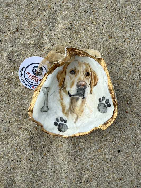 Loyal Yellow Lab Ornament