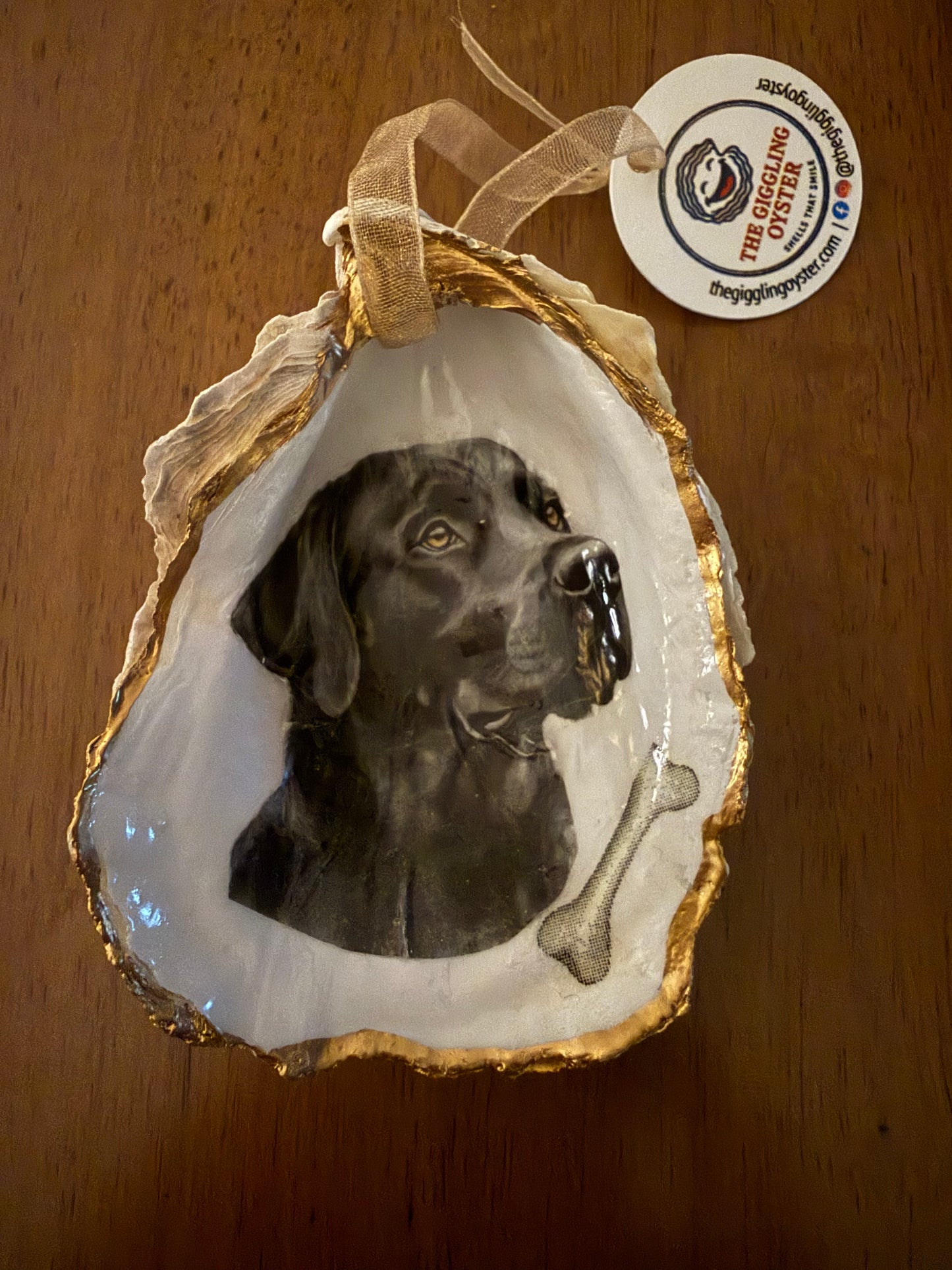 Loyal Black Lab Ornament